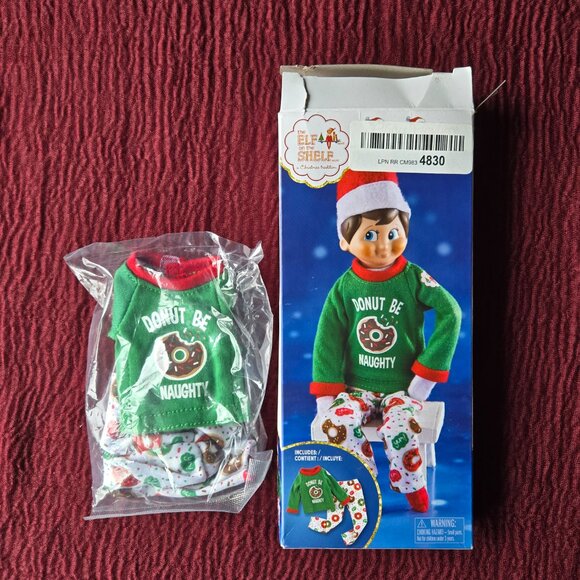 Elf on the Shelf Donut Be Naughty Doll 2 Piece Set for Christmas Memories (NWT) - Picture 4 of 5